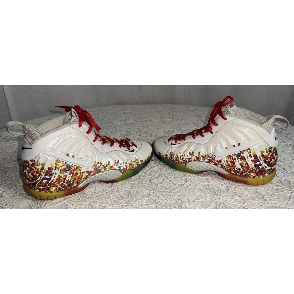 Nike Air Foamposite Pro GS Fruity Pebbles 644792 -101 Youth Sz 6.5 6.5Y High Top